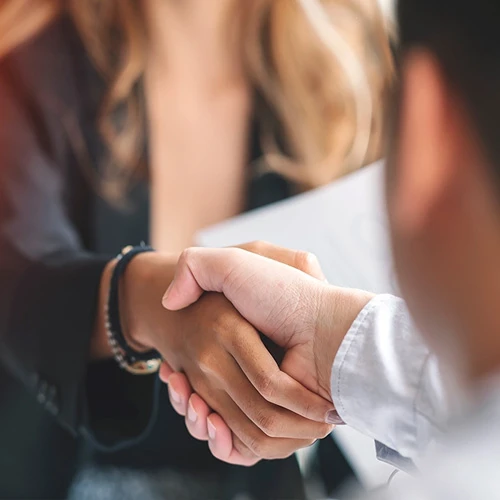 Chiropractic New Port Richey FL Doctor and Client Shaking Hands